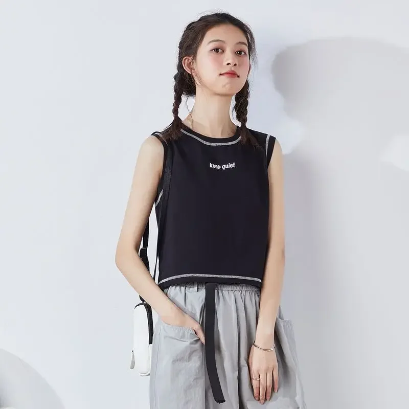 Летний топ женская дизайнерская одежда для улицы крутая футболка без рукавов