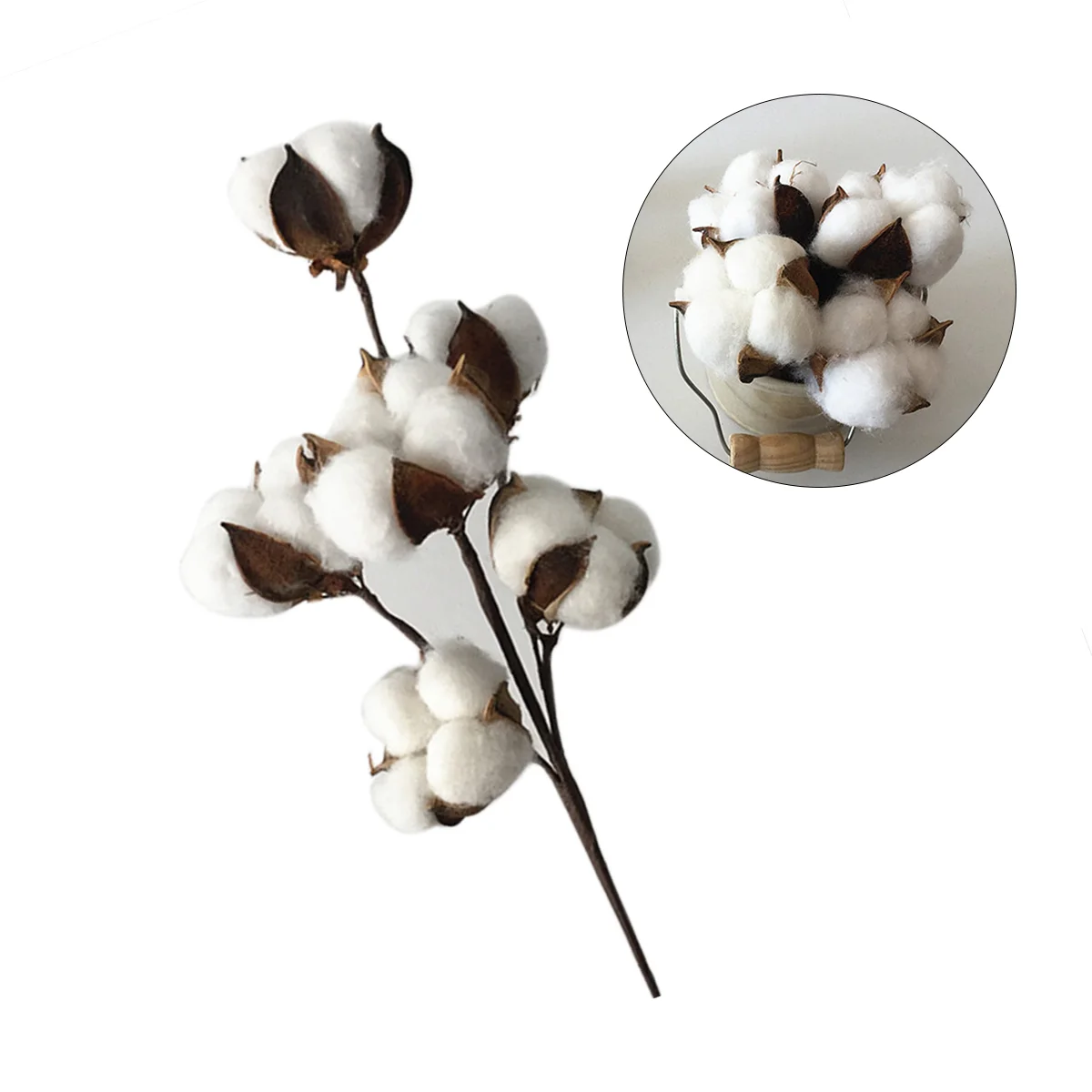 

Cotton Wedding Pick Flower Decor Artificial Diy Decoration Branches Wreath Tree Stems Filler Craftgarland Flowerspicks Fake