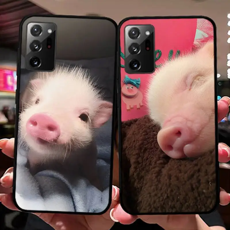 

Cute Mini Pet Pig Phone Case for Samsung Note 5 7 8 9 10 20 pro plus lite ultra A21 12 72