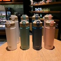 thermos mug with stainless steel lid thermal insulation straight glass thermal water bottle 530 750ml