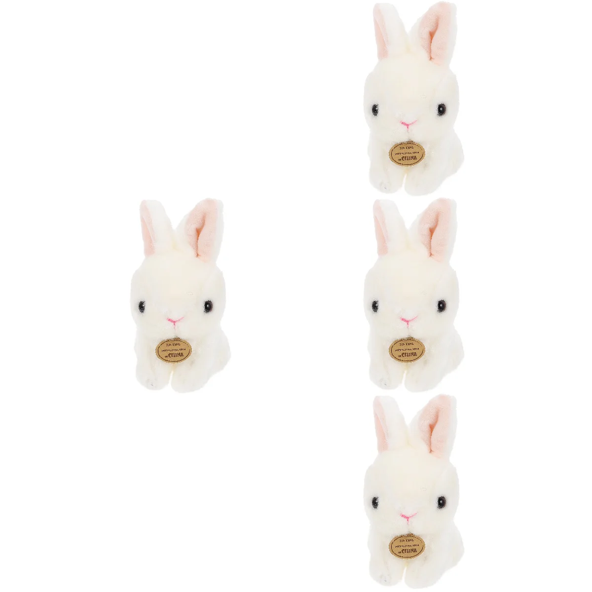 

4pcs Plush Rabbit Keychain Stuffed Animal Pendant Rabbit Plush Key Ring