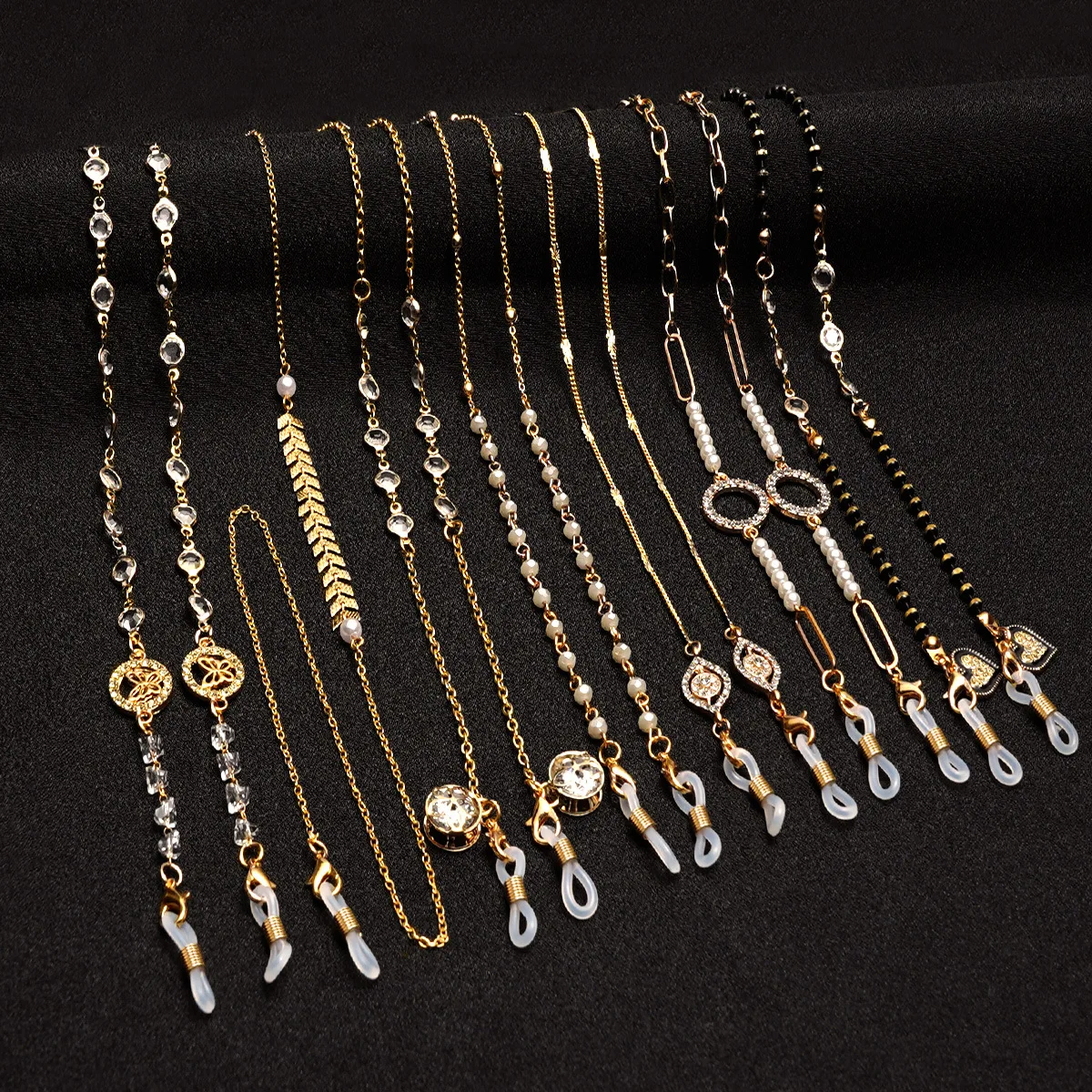

Mask Sunglasses Chains for Women Men Black Gold Silver Color Alloy Beads Antislip Chains Fashion Eyewear Accessories Wholesale