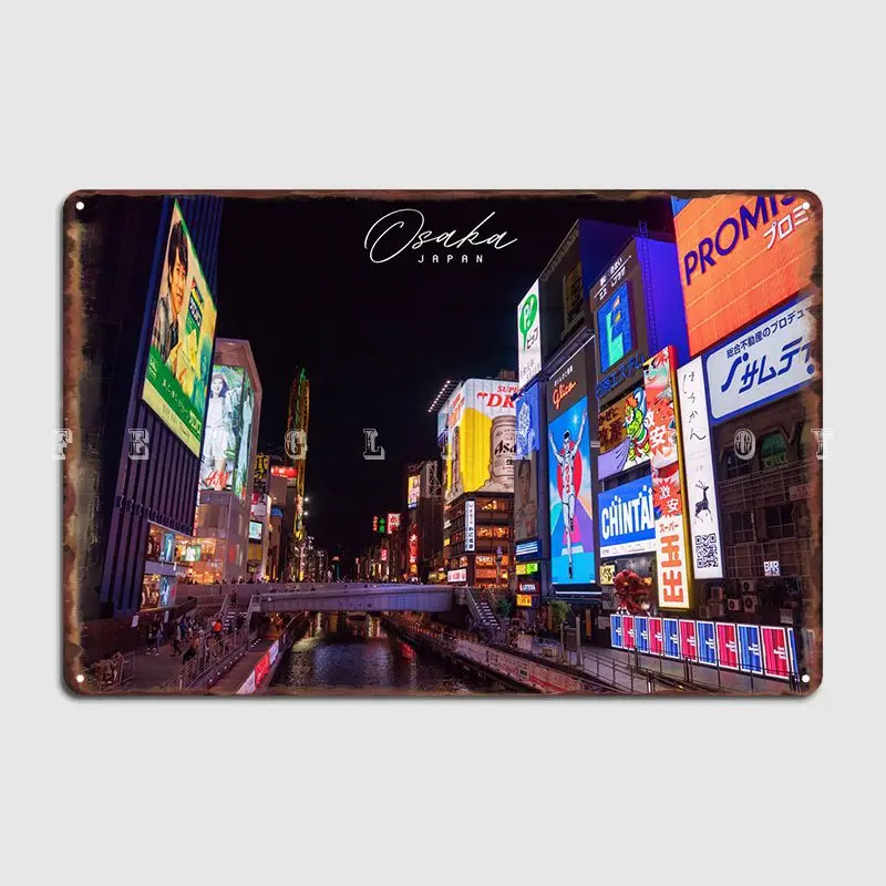 

Osaka Metal Plaque Poster Plaques Cave Pub Customize Cinema Garage Tin Sign Poster