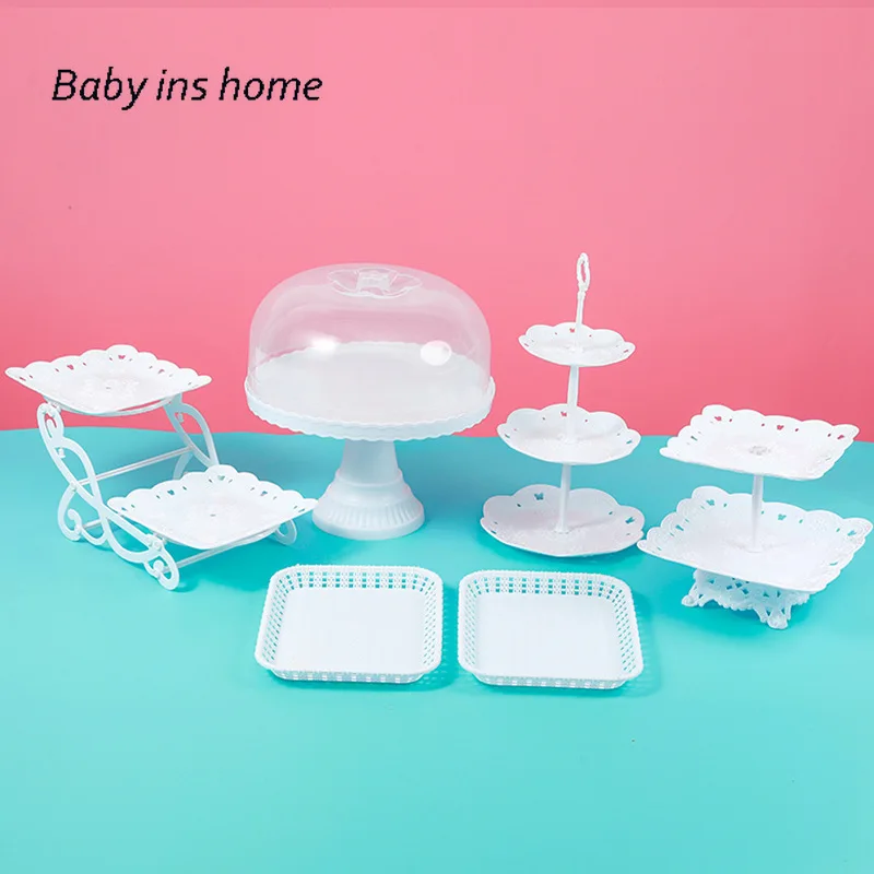 

Европейский лоток для праздника, вечеринки, трехуровневая тарелка для фруктов, десертов, блюдо для конфет, подставка для торта, самостоятел...