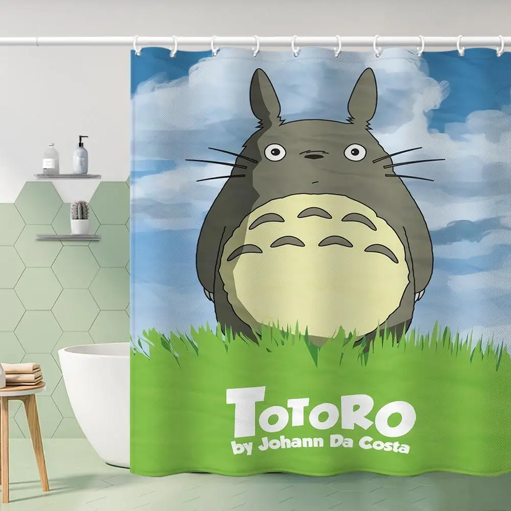

My Neighbor Totoro Anime Shower Curtain Bathroom Decor