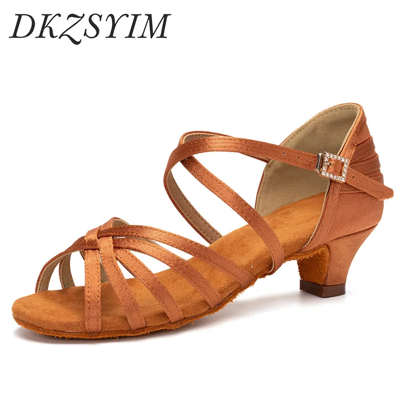 женская танцевальная обувь в женском стиле DKZSYIM женская обувь танцевальная обувь женская обувь танго танцевальная обувь девушка сальса танцевальная обувь 4cm каблук