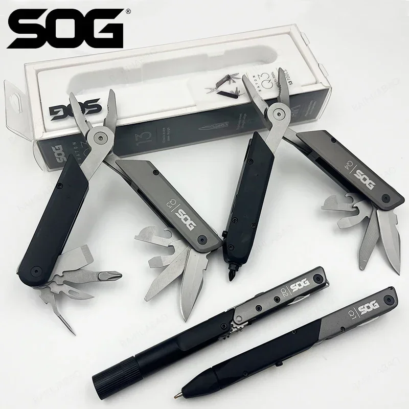 

Многофункциональный инструмент SOG Q1 Q2 Q3 Q4, ручка, ножницы, открывалка для бутылок, кемпинг, выживание, Самооборона, многофункциональное Уличное оборудование для повседневного использования
