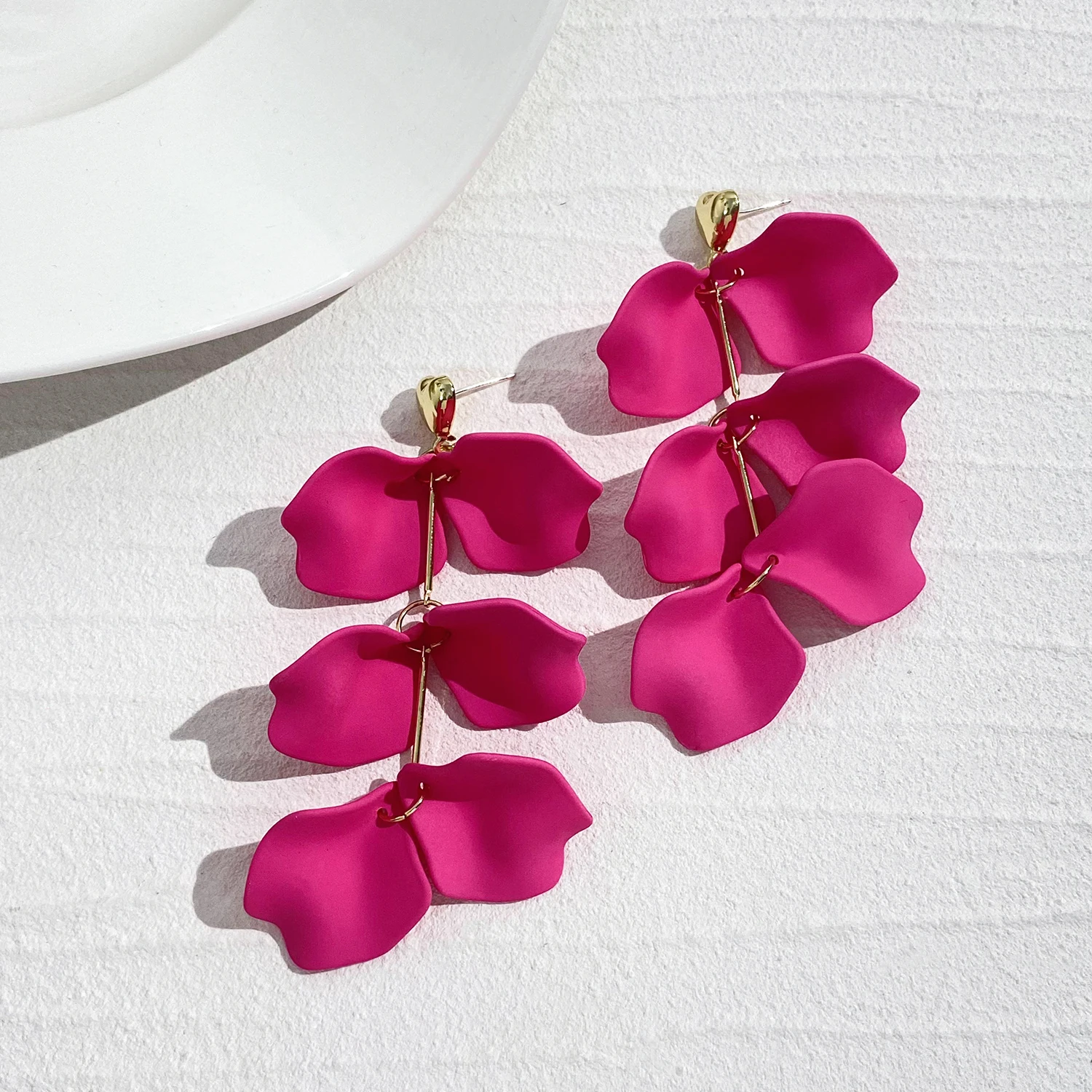 Женские акриловые серьги-подвески AENSOA Разноцветные серьги в виде пурпурных