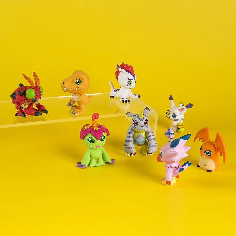 Фото Приключения Digimon, модель Piyomon Tailmon Patamon Tokomon Tentomon Gabumon Agumon, аниме фигурки, любимые коллекционные украшения №2