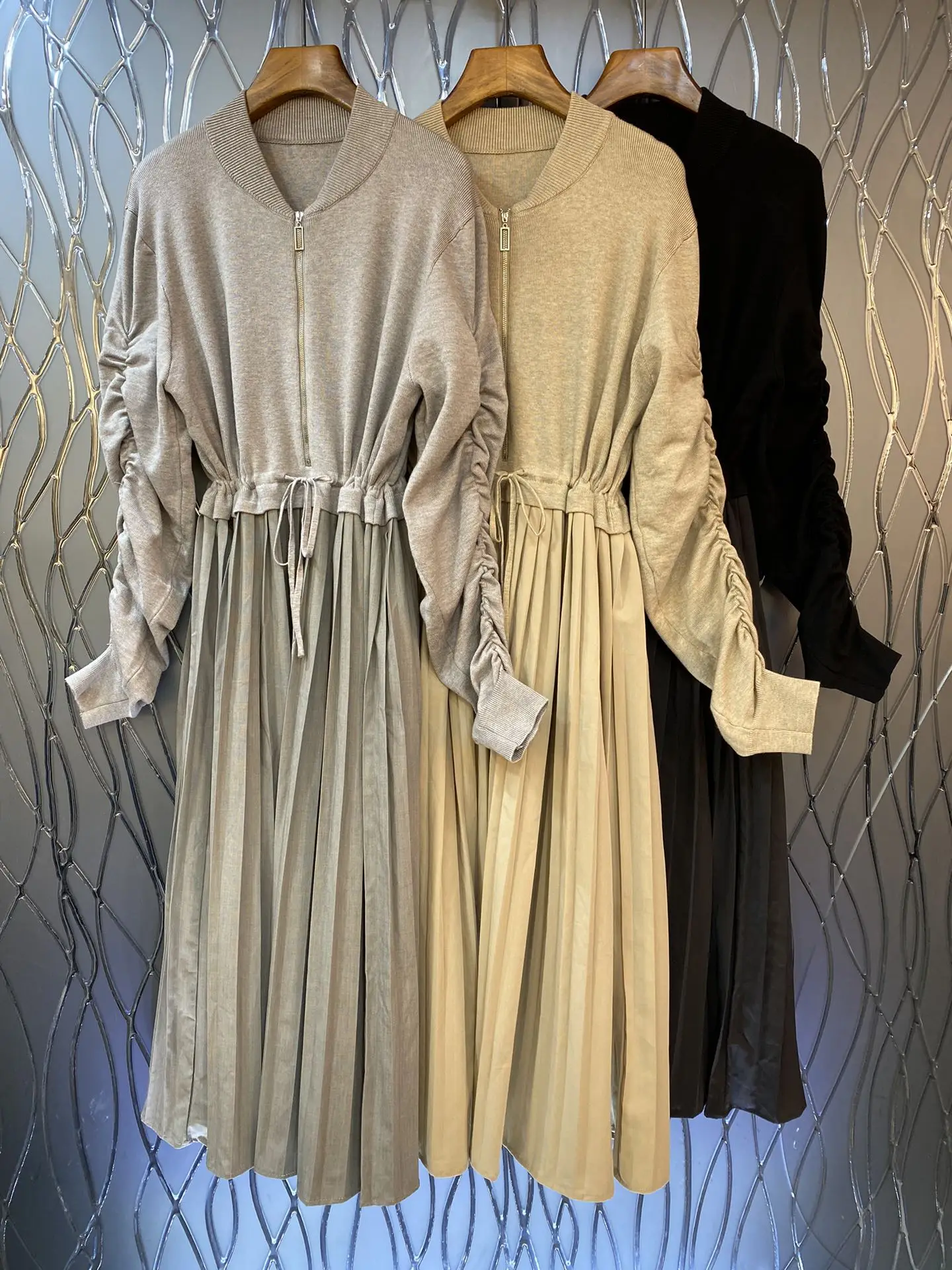 

2023 осень/зима модная новинка Женская одежда лоскутное платье 0912