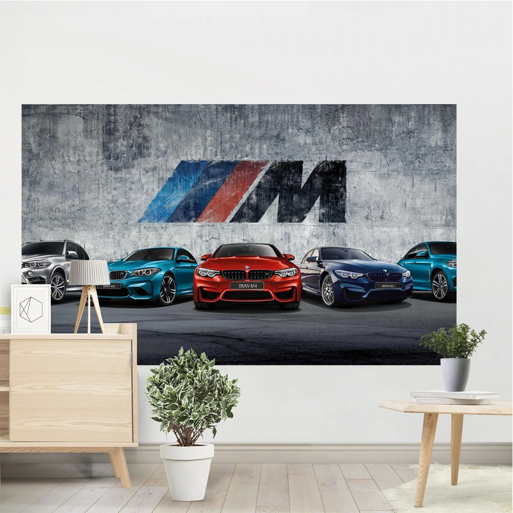 

IIIM Car Tapestry Banner Club Garage Student Dormitory Wall Hanging Decoration