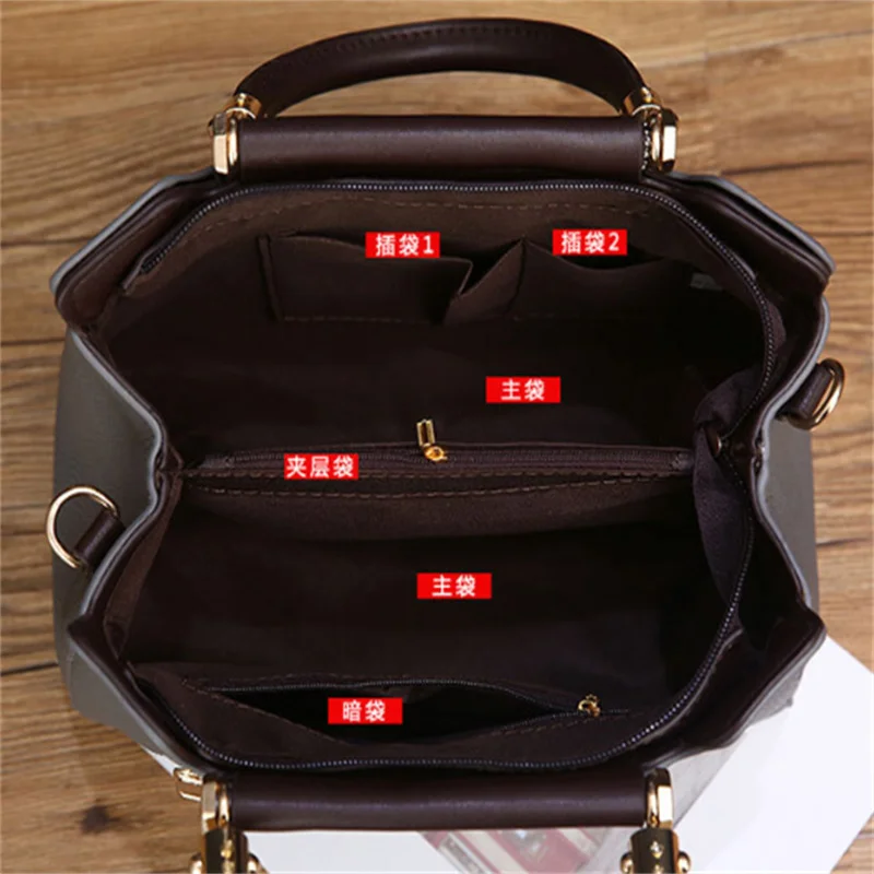 Women's Handbags Crossbody NEW European and American retro large-capacity black casual outdoor shopping business travel