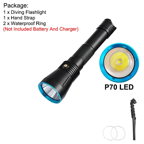 Asafee DA16 P70 Профессиональный водонепроницаемый алюминиевый фонарь 3600LM