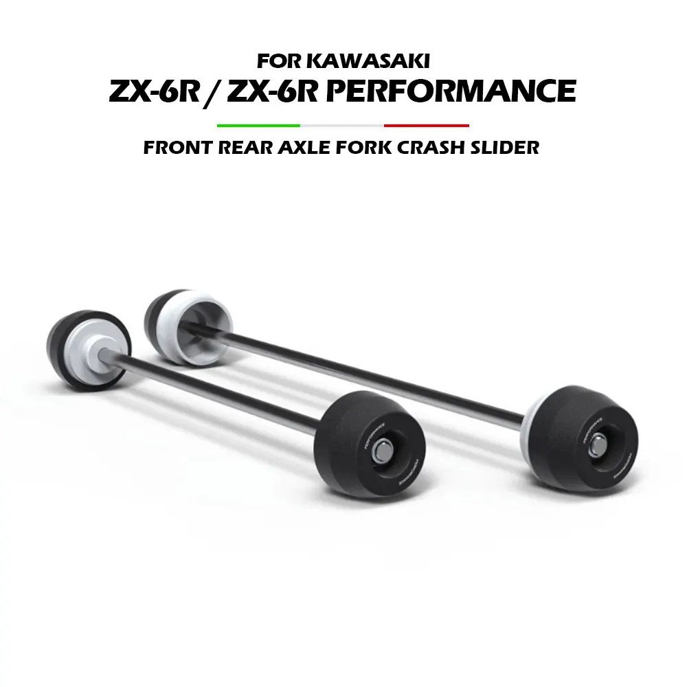 

Motorcycle Rear Front Axle Fork Crash Slider For KAWASAKI ZX6R Performance 2019~2021 Wheel Crash Slider Protector Accessories