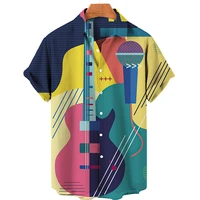 2022summer new hawaiian man shirt fashion printing short sleeve shirts loose beach party shirts mens tops s 5xl