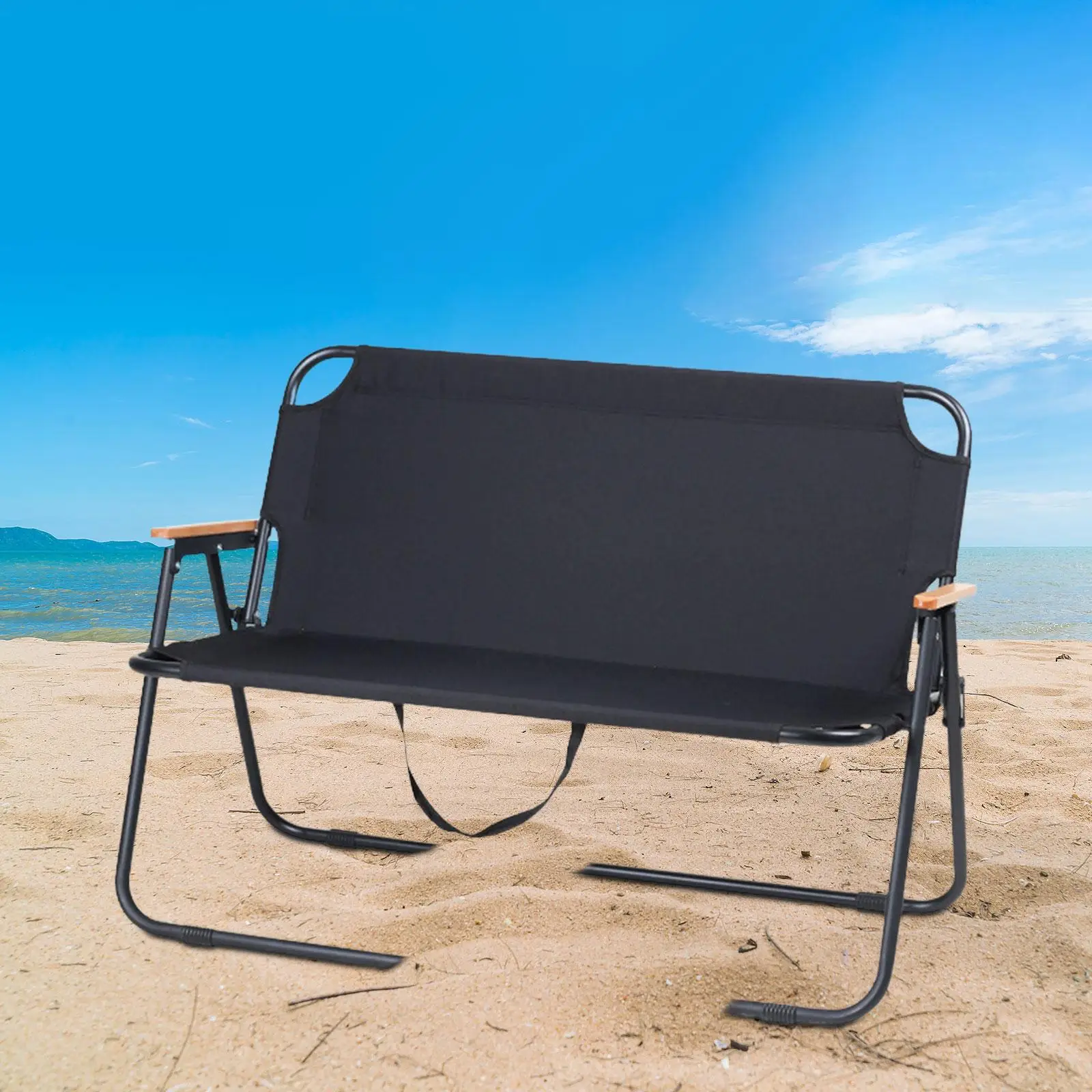

Folding Camping Chair Patio Camping Seat Backpacking Picnic Traveling Double