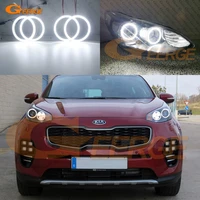 for kia sportage 4 mk4 kx5 2015 2016 2017 2018 2019 ultra bright smd led angel eyes halo rings day light car styling accessories