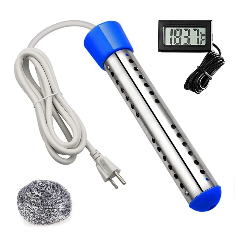 

Immersion Heater,Portable Electric Submersible Heating Instant Hot Water Heater With Metal Guard Cover US Plug