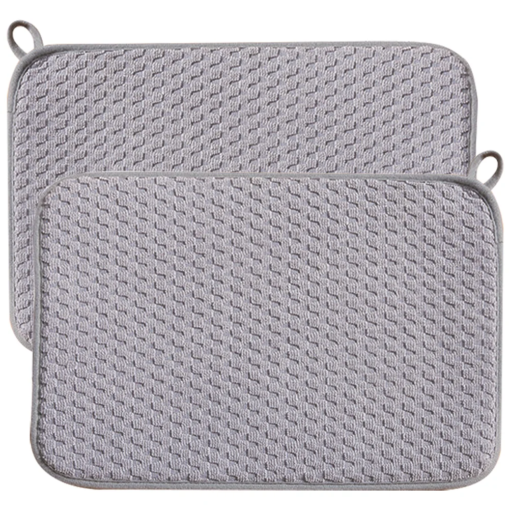 

2Pcs Drying Mat for Kitchen Countertop Household Drying Mat Washable Drying Mat Kitchen Mat