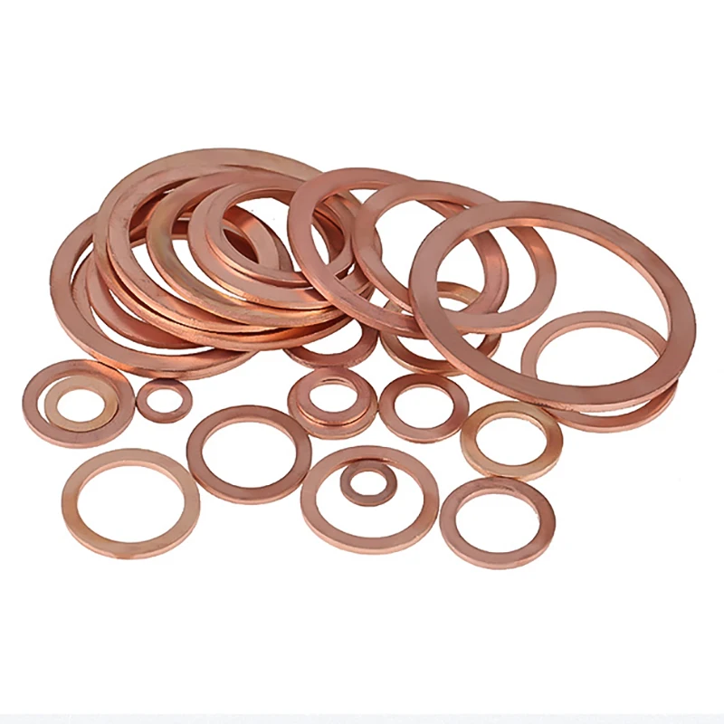 2 шт. 9/16-12 плоские прокладки из красной меди, гладкая шайба ...
