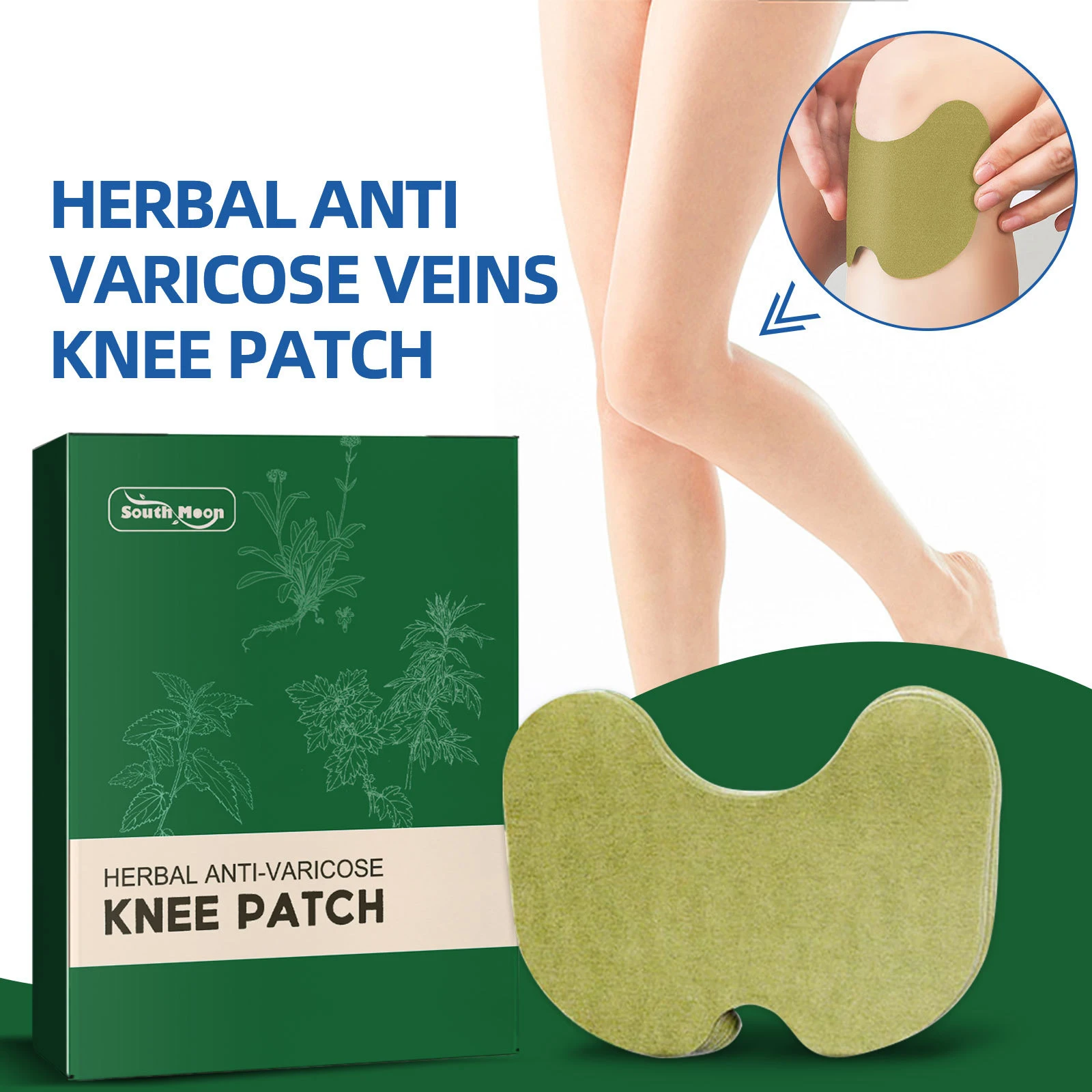 

12Pcs Herbal Anti-Venous Knee Flexure Patch Repair Relieve Thrombosis Hot Compress Self-heating Bone Pain Relief Stickers