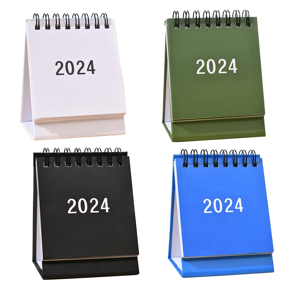 

2024 Small Desk Calendar For Home School Office Table Top Stand Up Calendar Standing Flip Table Desk Decoration