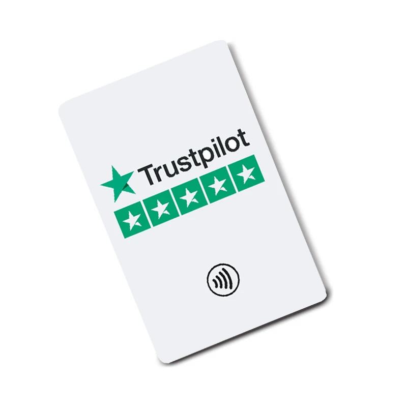 Программируемый светодиодный чип карты из ПВХ Trustpilot для социальных сетей