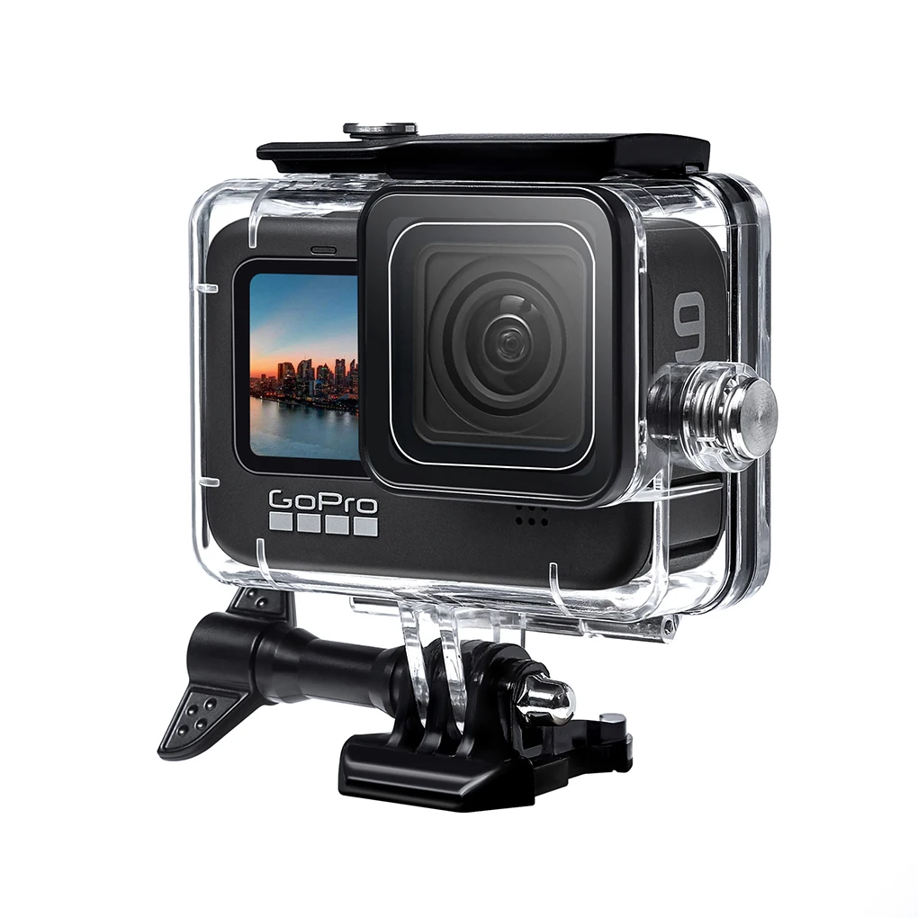 

Водонепроницаемый чехол для дайвинга, черный защитный чехол для экшн-камеры для подводной съемки до 50 м, аксессуары для Gopro 9