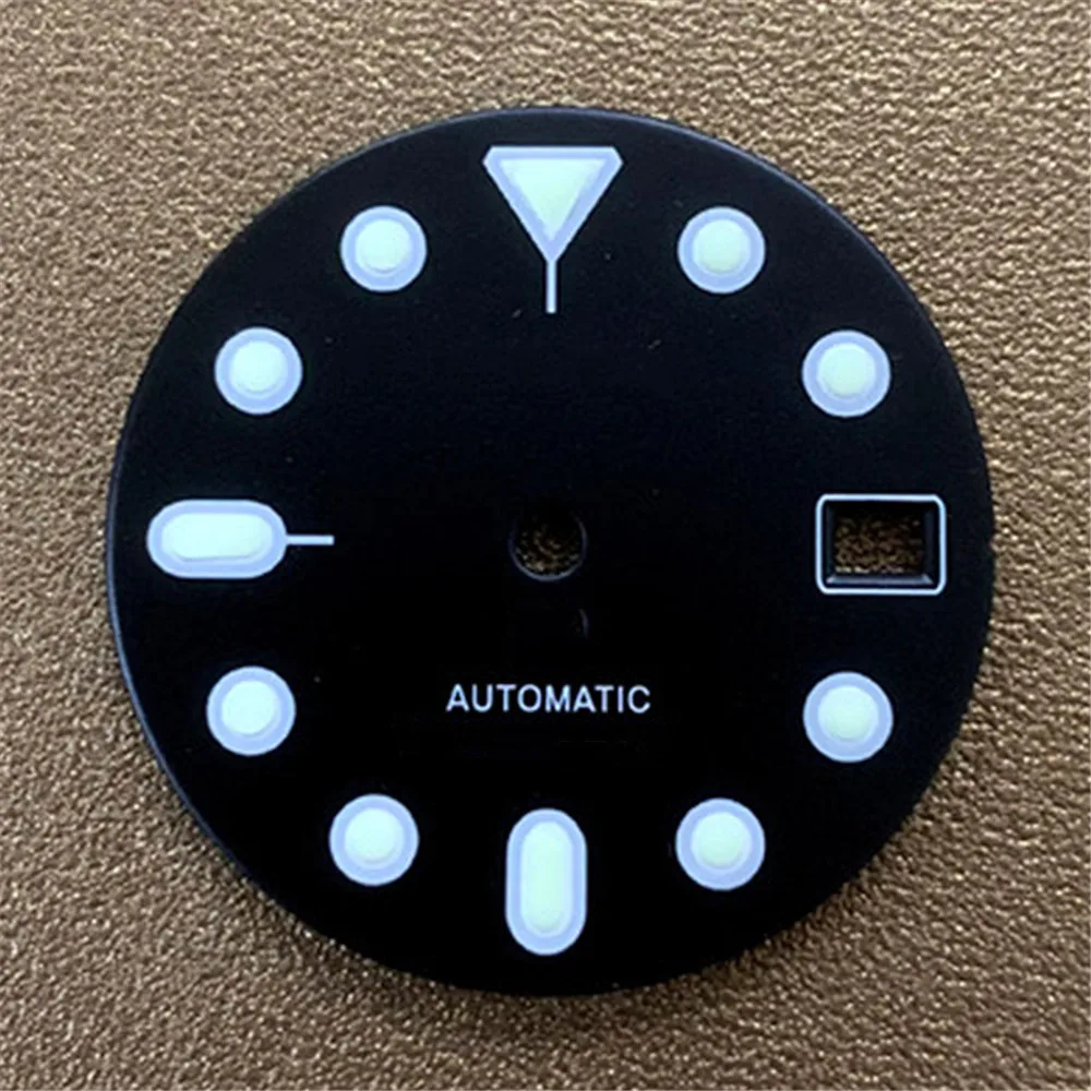

Luminous Watch Dial 28.5 MM Green Luminous Watch Dial Replacement Part for NH35/NH36 Watch Movement Accessories