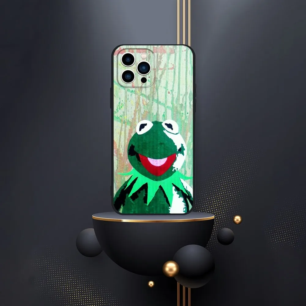 K-Kermit The Frog Phone Case For iPhone 16 15 14 13 12 Pro Max 11 7 8 Plus XR XS Shockproof Silicone Soft Shell