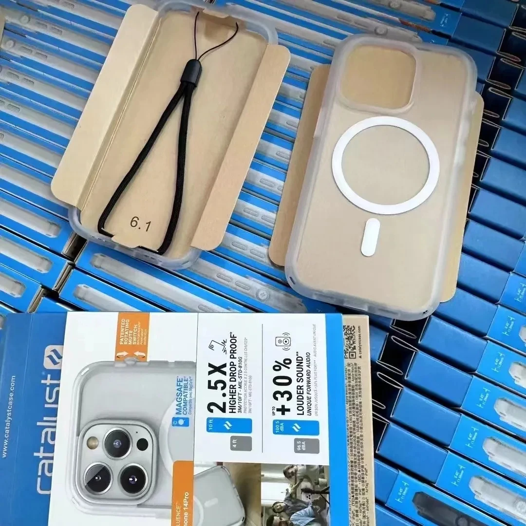 

Catalyst transparent frosted anti drop phone case, suitable for iPhone 13 pro, magsafe strong magnetic, for iPhone14 plus promax