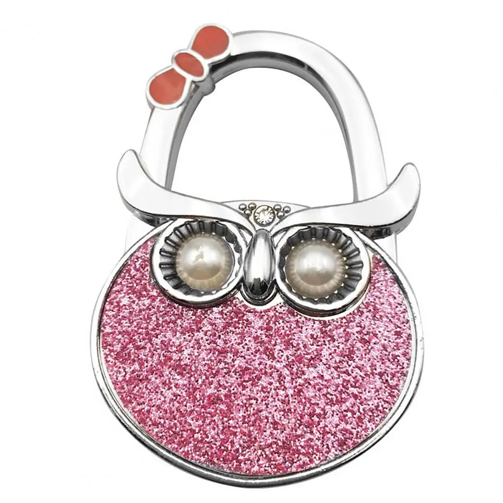 

Owl Shape Portable Handbag Hook Folding Desk Bag Purse Metal Holder Hanger Gifts Clothes Rack Crochet Decoration for home