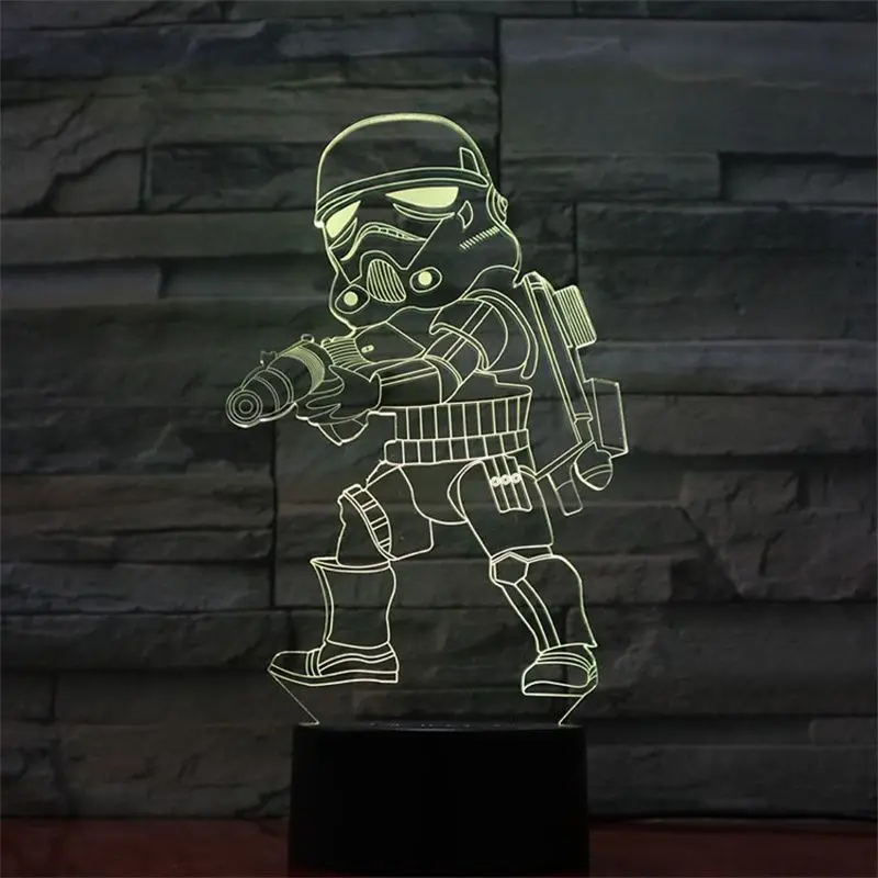 Фото Набор USB-ночников STAR WARS, светящийся белый Дарт Вейдер, черный робот Йода, комплект для создания атмосферы у кровати. №3