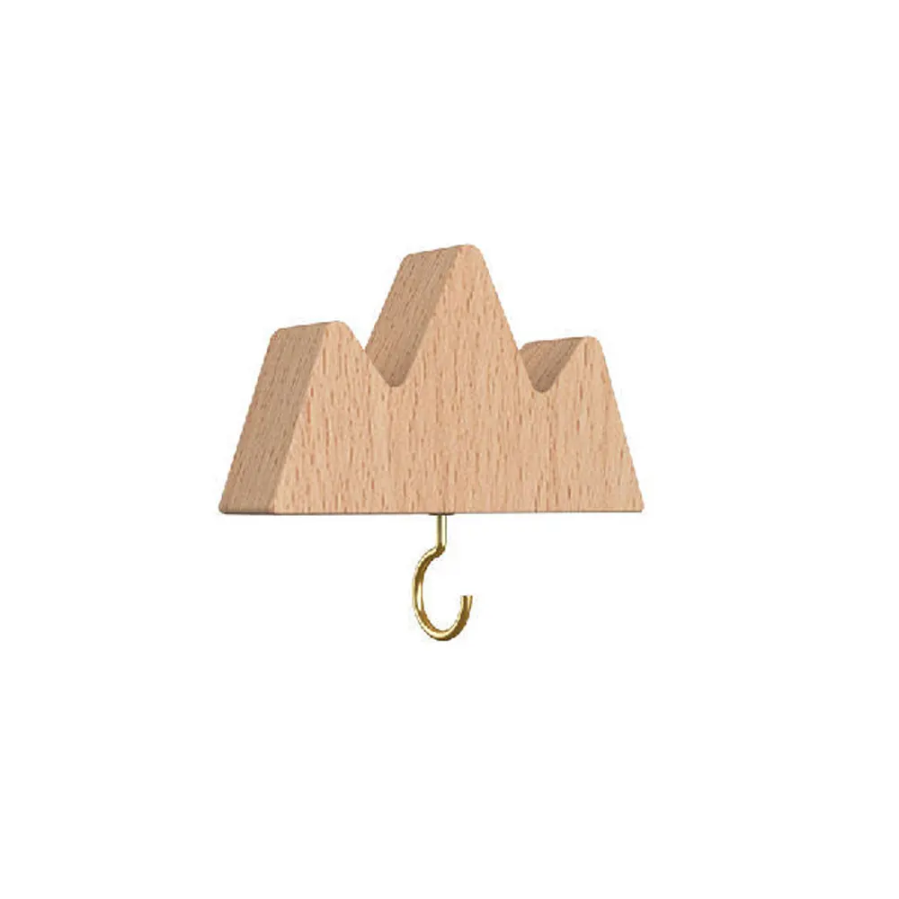 

Wooden Wall Hanging Hook Cloud Crown Key Hook Modern Creative Coat Hook Hanger Wall Hanging Bag Hook Children's Room