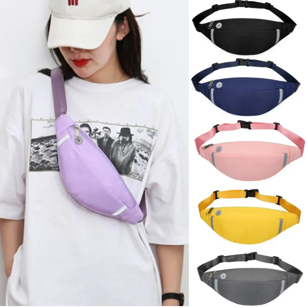 

2022 New Women Waist Bag Outdoor Waterproof Waist Bum Bags Running Jogging Belt Pouch Zip Fanny Pack Mobile Phone Bag Chest Bags
