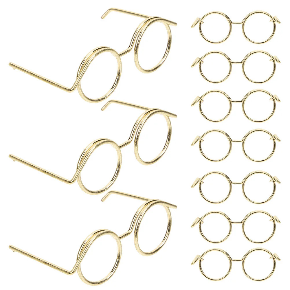 

10 Pcs Glasses Frame Miniature Props Sunglasses Bulk Craft Dolls Crafting Metal