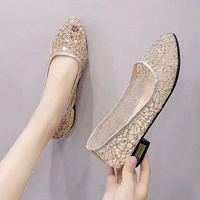 2022 spring new women shoes woman flats slip on gold silver mesh breathable fashion casual shoes shallow ballet shoes plus size