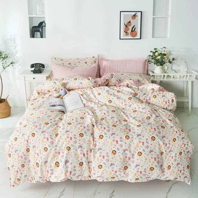 1 шт. пододеяльник с цветочным принтом без наволочки