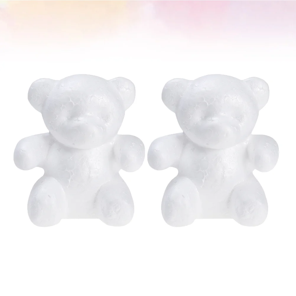 

2 Pcs Nativity Decor Bear Crafts Craft Foam Balls Flower Arrangement Floral Forms Rose Flower