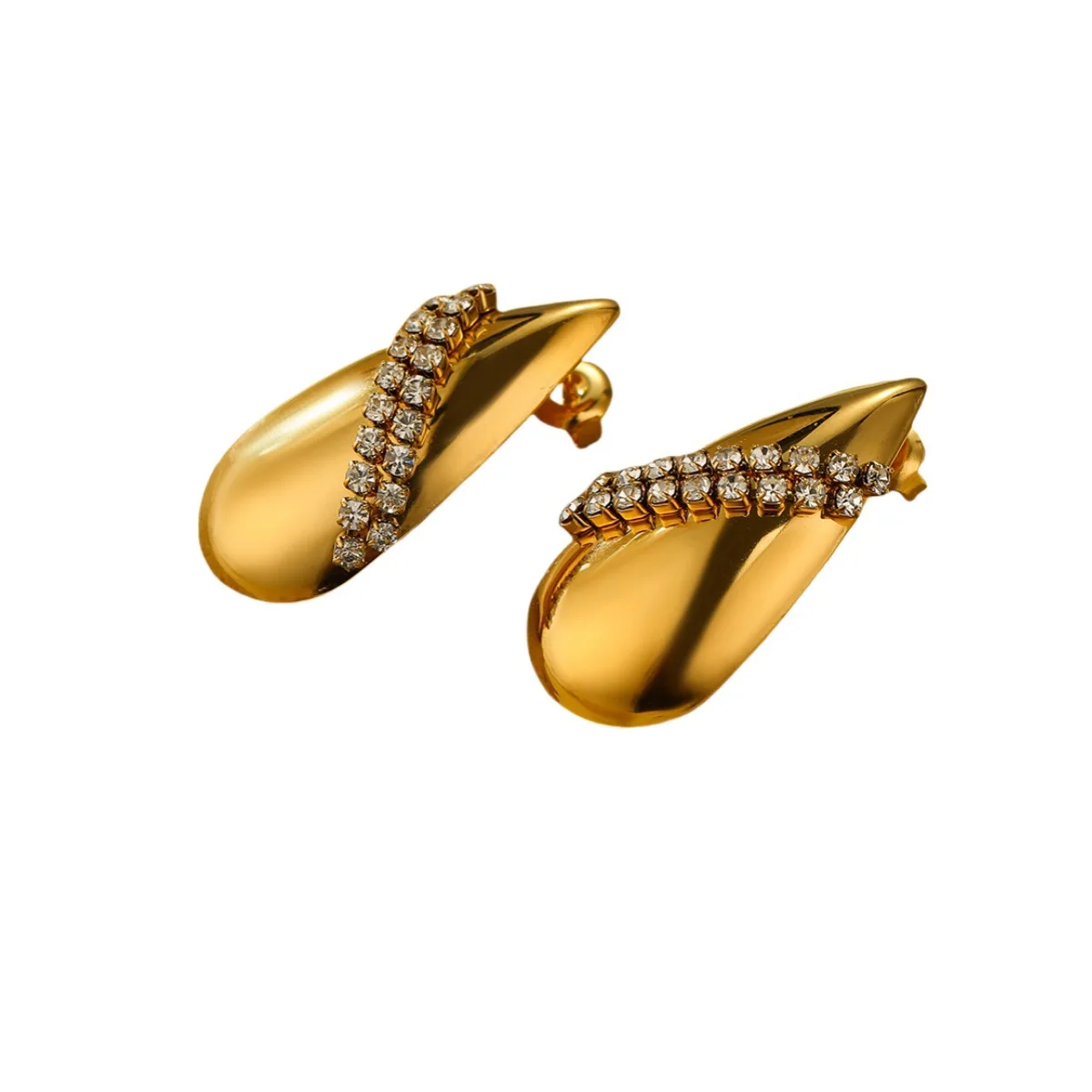 NIMAI модные серьги-гвоздики в форме капли воды массивные серьги из нержавеющей