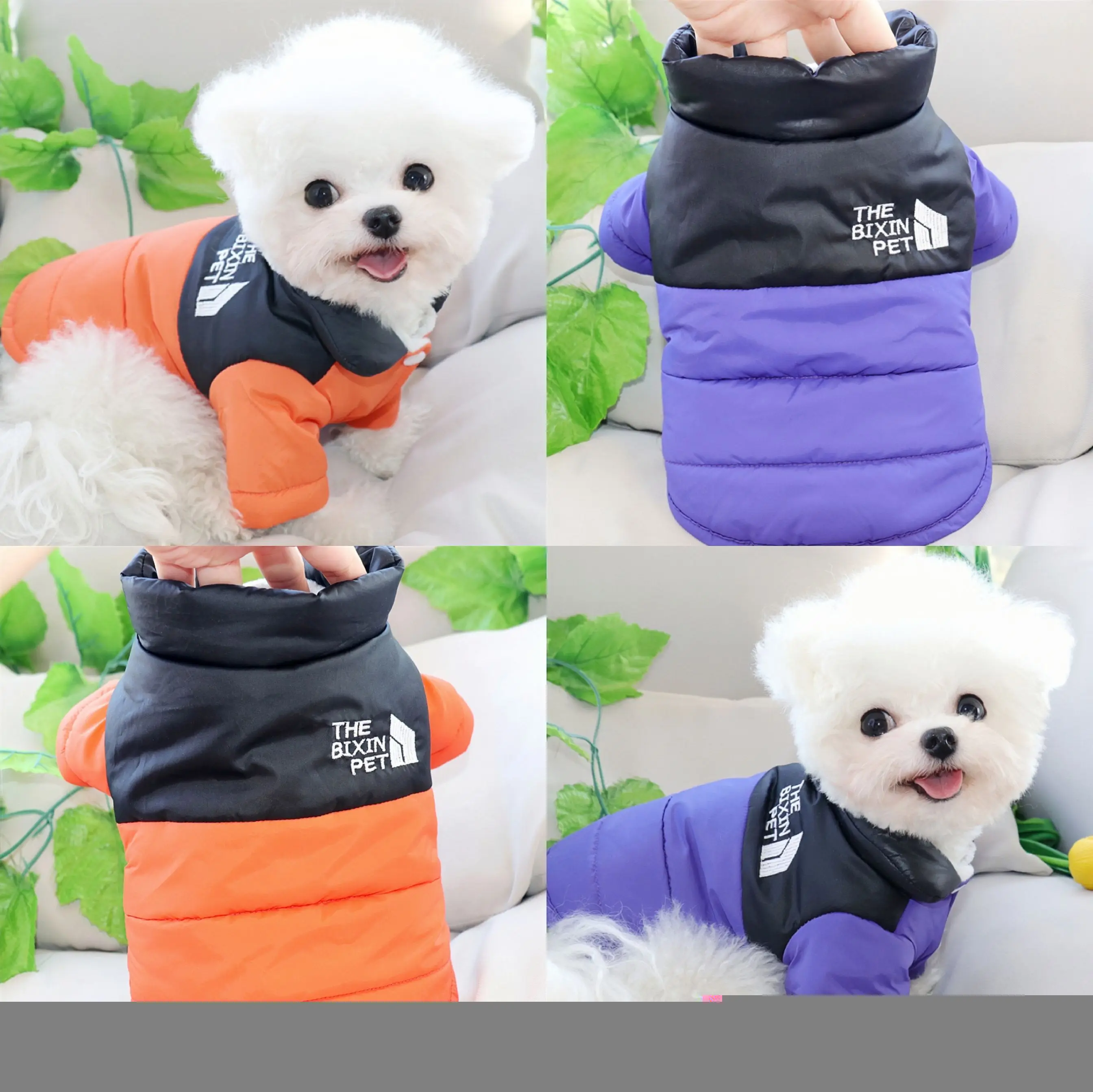 

Pet Thick Cotton Clothes Autumn Winter Medium Small Dog Thermal Jacket Fashion Coat Kitten Puppy Windproof Warm Clothes Poodle