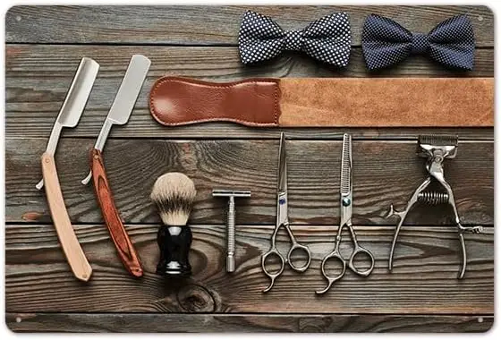 Винтажный стиль металлический знак Настенный декор для парикмахерской