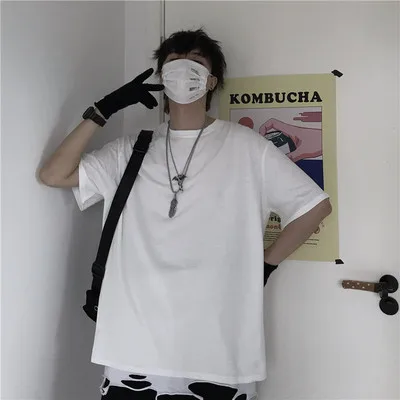 

2022Short-sleeved t-shirt women's spring summer new loose Korean version cotton half-sleeved t-shirt top solid color