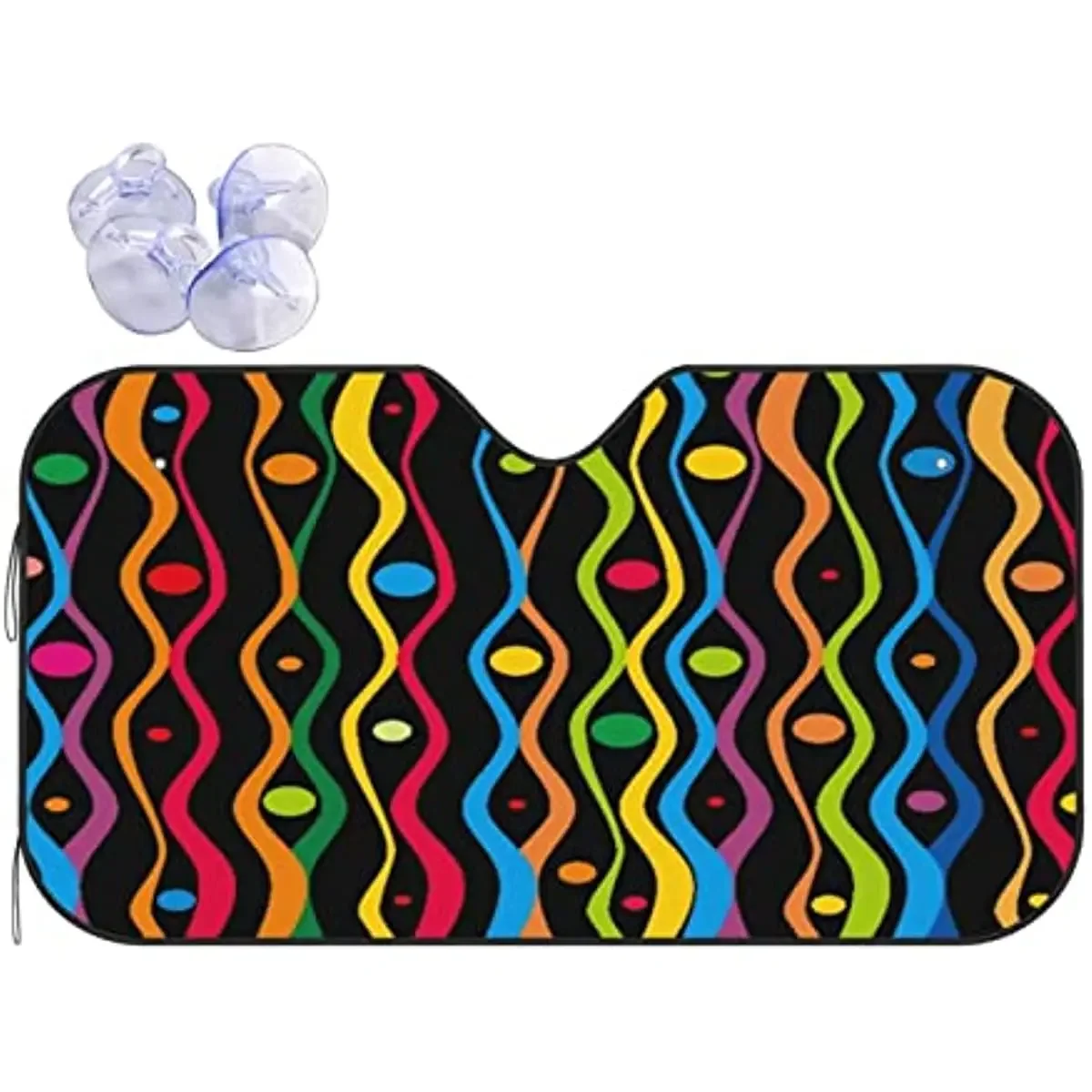 Солнцезащитный козырек на лобовое стекло автомобиля цветные геометрические