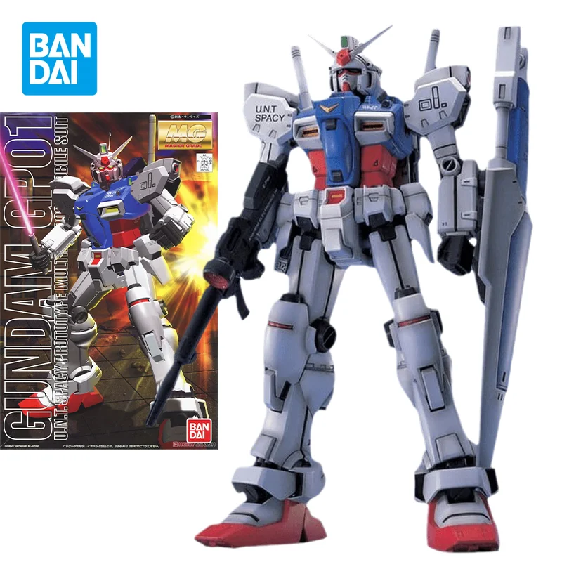 

Bandai оригинальный набор моделей Gundam аниме фигурка MG 1/100 RX-78 GP01 фигурки коллекционные украшения игрушки подарки для детей