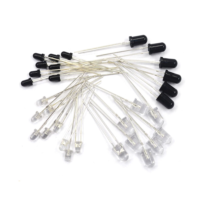 

20PCS 5MM 3MM infrared receiving tube + infrared transmitting tube infrared transceiver diode to tube F3 F5 variety