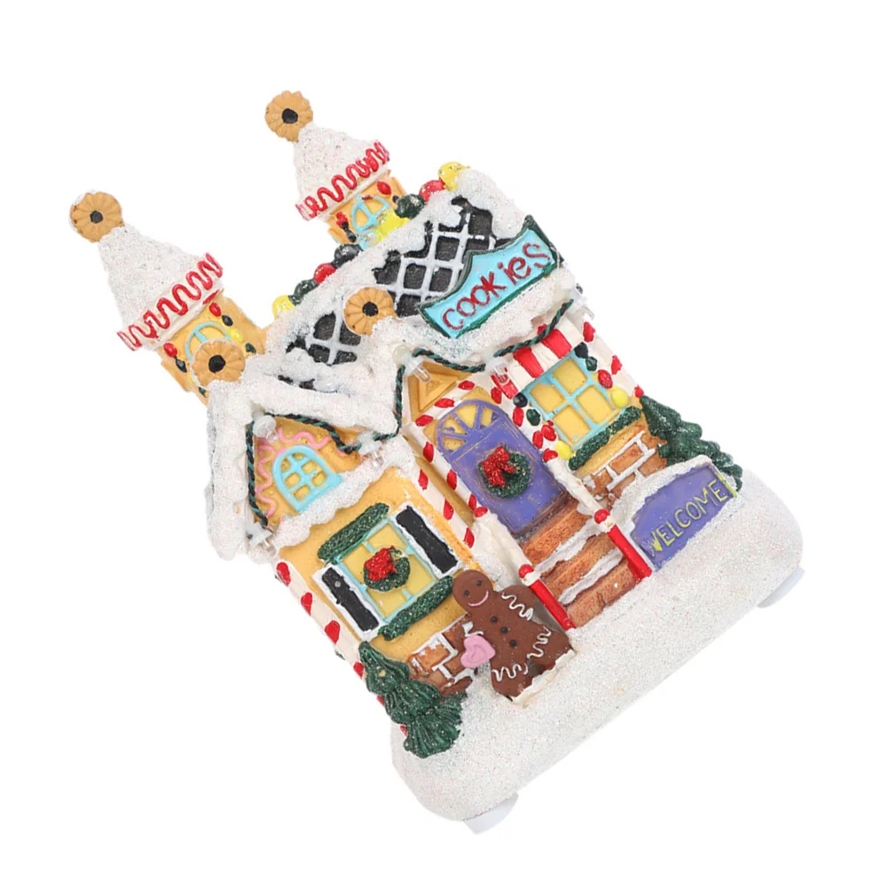 

Resin Villa Model Adorable Xmas House Resin Villa Model Xmas Luminous House for Gift Home
