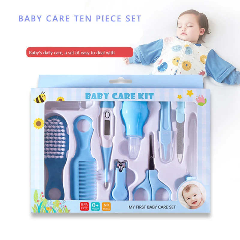 

Набор для ухода за ребенком, термометр для ногтей для новорожденных, триммер, ножницы, многофункциональный набор для детских туалетных принадлежностей, уход за ребенком