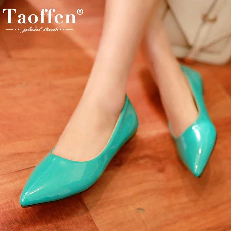 

Taoffen 2022 New Women Flat Shoes Pointed Toe Spring Ins Hot Summer Shoes For Woman Daily Vacation Footwear Size 32-43