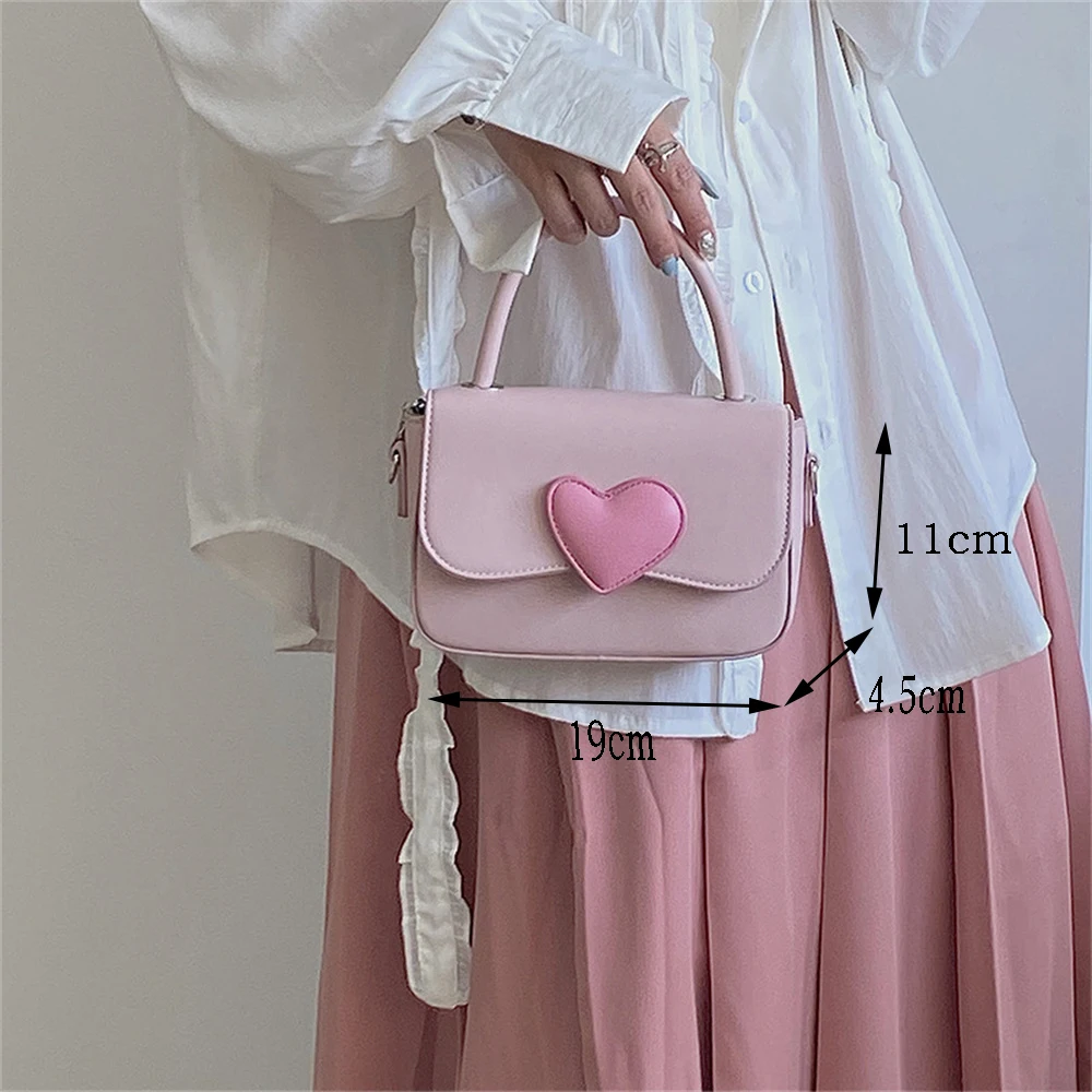The Tote Bag Luxury Designer Women's Tote Handbag Pink Heart Small Shoulder Bag Leather Purses and Handbags for Women Brand Bags